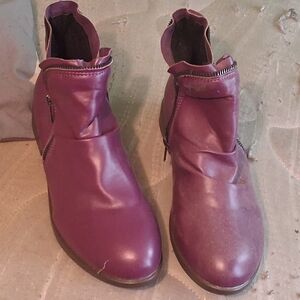 Elegant Purple Ankle Boots